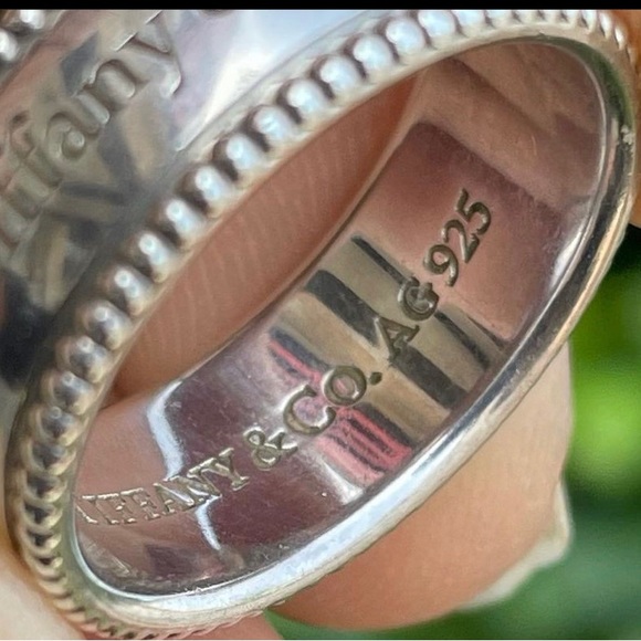 Tiffany Band 9.25 Sterling Silver Ring - Picture 2 of 5